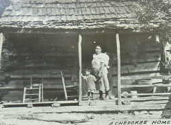 A Cherokee log home.