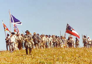 The Battle Of Philadelphia, Rebel Troops on the march.